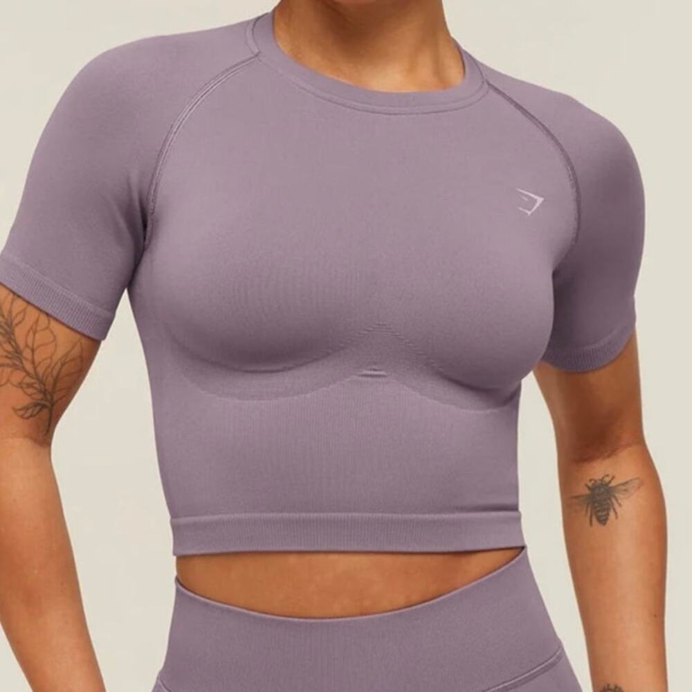 Gymshark Lift Seamless Tank With Shelf Purple Size Small NWT